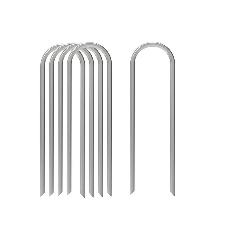 AAGUT 12 Inch Garden Stakes 50 PCS Fence Ground Stake Heavy Duty Yard Landscape Staples Galvanized Tent Spikes 11 Ga Lawn Pins for Dog Fencing  Drip Irrigation Hose  Weed Barrier Fabric  Chicken Wire - Image 1